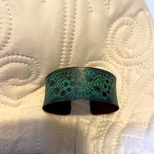 Turquoise/ copper handcrafted cuff bracelet